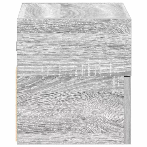 2 db szürke sonoma színű fali éjjeliszekrény 45 x 26 x 28,5 cm