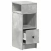 Betonszürke éjjeliszekrény fiókkal 25 x 31 x 66 cm
