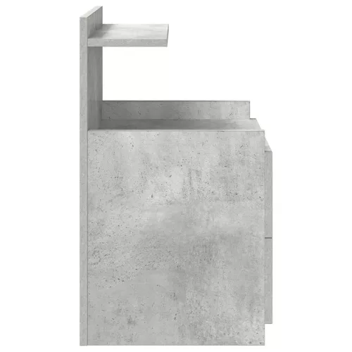 2 fiókos éjjeliszekrény betonszürke 40 x 36,5 x 62 cm
