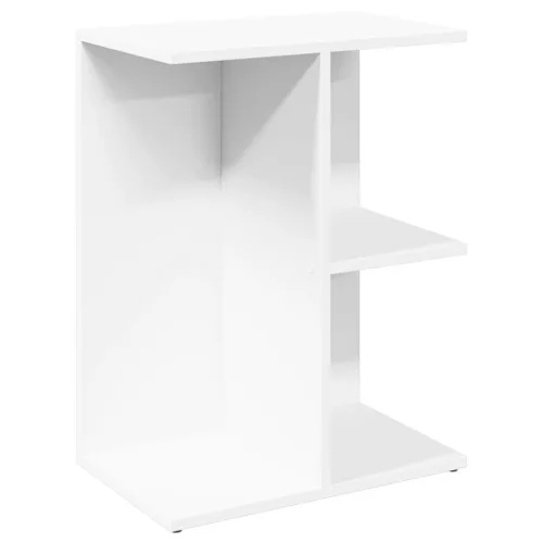 Fehér szerelt fa ágy melletti asztal 46,5x29x61 cm