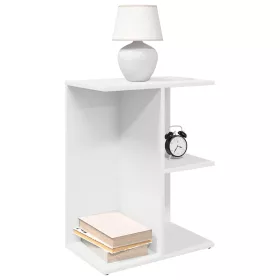Éjjeliszekrények 2 db fehér 46,5x29x61 cm gépelt fa