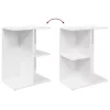 Éjjeliszekrények 2 db fehér 46,5x29x61 cm gépelt fa