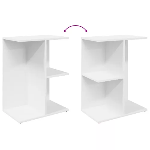 Éjjeliszekrények 2 db fehér 46,5x29x61 cm gépelt fa