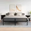 Éjjeliszekrények 2 db fekete tölgy 46,5x29x61 cm gépelt fa