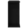 Éjjeliszekrények 2 db fekete tölgy 46,5x29x61 cm gépelt fa