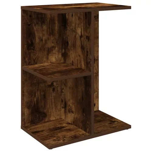 2 db füstös tölgy színű szerelt fa éjjeliszekrény 46,5x29x61 cm