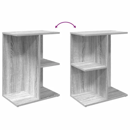 Éjjeliszekrények 2db szürke sonoma 46,5x29x61cm szerkesztett fa