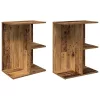 Éjjeliszekrények 2 db régi fa 46,5x29x61 cm gépelt fa