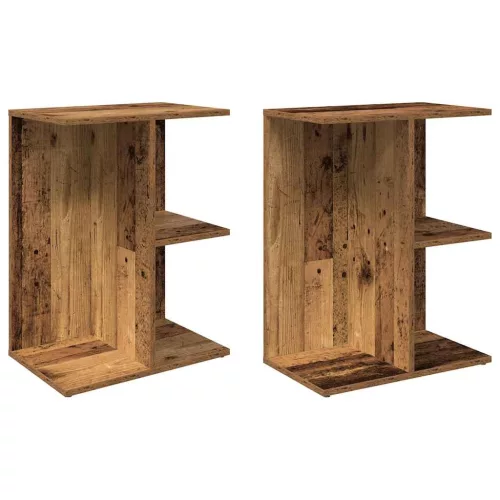 Éjjeliszekrények 2 db régi fa 46,5x29x61 cm gépelt fa
