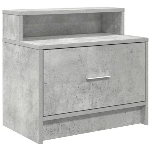 Betonszürke éjjeliszekrény fiókkal 51 x 31 x 47 cm