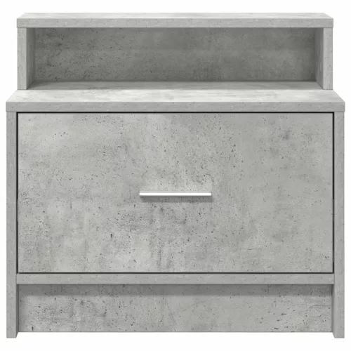2 db betonszürke éjjeliszekrény fiókkal 51 x 31 x 47 cm