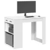 Íróasztal fiókkal és polccal fehér 102x62x77,5 cm gépelt fa