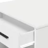 Íróasztal fiókkal és polccal fehér 102x62x77,5 cm gépelt fa