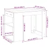 Íróasztal fiókkal és polccal fehér 102x62x77,5 cm gépelt fa