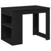 Íróasztal fiókkal polccal fekete tölgy 102x62x77,5cm gépelt fa