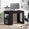 Íróasztal fiókkal polccal fekete tölgy 102x62x77,5cm gépelt fa