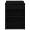 Íróasztal fiókkal polccal fekete tölgy 102x62x77,5cm gépelt fa