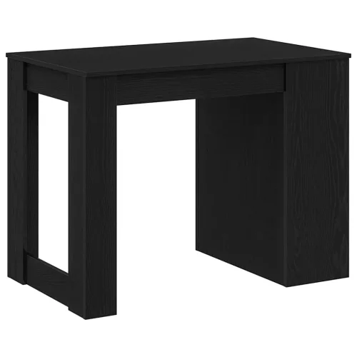 Íróasztal fiókkal polccal fekete tölgy 102x62x77,5cm gépelt fa