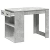 Íróasztal fiókkal és polccal betonszürke 102x62x77,5 cm műfa