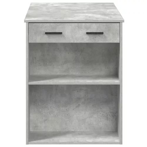 Íróasztal fiókkal és polccal betonszürke 102x62x77,5 cm műfa
