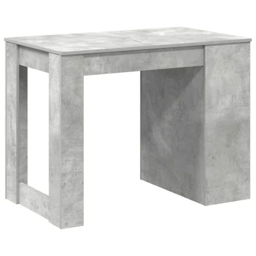 Íróasztal fiókkal és polccal betonszürke 102x62x77,5 cm műfa