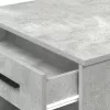 Íróasztal fiókkal és polccal betonszürke 102x62x77,5 cm műfa