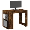 Íróasztal fiókkal és polccal füstölt tölgy 102x62x77,5 cm