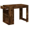 Íróasztal fiókkal és polccal füstölt tölgy 102x62x77,5 cm