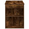 Íróasztal fiókkal és polccal füstölt tölgy 102x62x77,5 cm