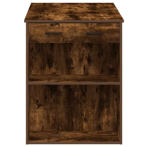 Íróasztal fiókkal és polccal füstölt tölgy 102x62x77,5 cm