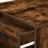 Íróasztal fiókkal és polccal füstölt tölgy 102x62x77,5 cm