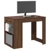 Íróasztal fiókkal polccal barna tölgy 102x62x77,5 cm gépelt fa
