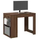 Íróasztal fiókkal polccal barna tölgy 102x62x77,5 cm gépelt fa