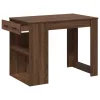 Íróasztal fiókkal polccal barna tölgy 102x62x77,5 cm gépelt fa