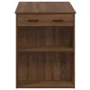 Íróasztal fiókkal polccal barna tölgy 102x62x77,5 cm gépelt fa