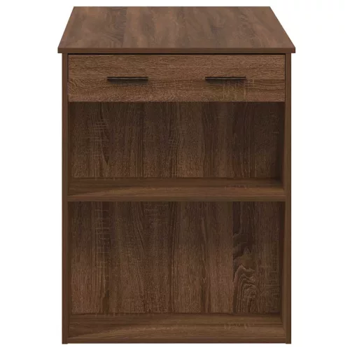 Íróasztal fiókkal polccal barna tölgy 102x62x77,5 cm gépelt fa