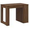 Íróasztal fiókkal polccal barna tölgy 102x62x77,5 cm gépelt fa