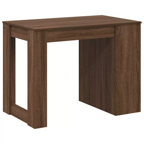 Íróasztal fiókkal polccal barna tölgy 102x62x77,5 cm gépelt fa