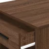 Íróasztal fiókkal polccal barna tölgy 102x62x77,5 cm gépelt fa