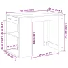 Íróasztal fiókkal polccal barna tölgy 102x62x77,5 cm gépelt fa