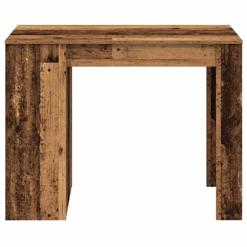 Íróasztal fiókkal és polccal régi fa 102x62x77,5 cm gépelt fa