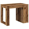 Íróasztal fiókkal és polccal régi fa 102x62x77,5 cm gépelt fa
