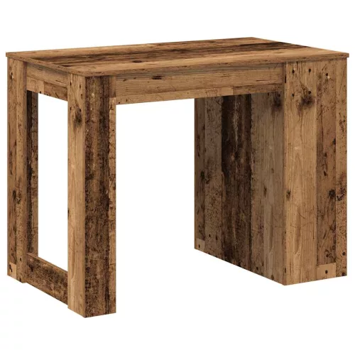 Íróasztal fiókkal és polccal régi fa 102x62x77,5 cm gépelt fa