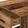 Íróasztal fiókkal és polccal régi fa 102x62x77,5 cm gépelt fa