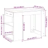 Íróasztal fiókkal és polccal régi fa 102x62x77,5 cm gépelt fa