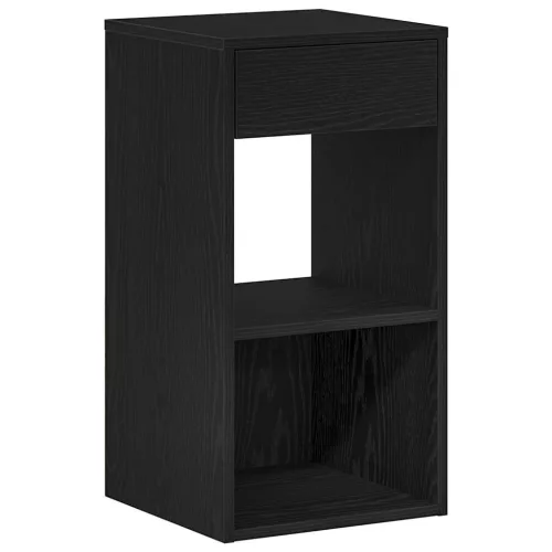 Éjjeliszekrények fiókos 2 db fekete tölgy 35x34x66,5 cm