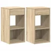Éjjeliszekrények fiókkal 2 db sonoma tölgy 35x34x66,5 cm
