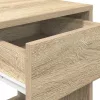 Éjjeliszekrények fiókkal 2 db sonoma tölgy 35x34x66,5 cm