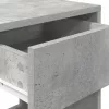 Betonszürke éjjeliszekrény fiókkal 35x34x66,5 cm