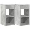 Éjjeliszekrények fiókos 2 db betonszürke 35x34x66,5 cm